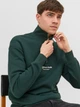 Світшот на флісі JACK&JONES темно-зелений з принтом ZYPCU625 S - изображение 2