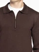 Поло чоловіче трикотажне коричневе з довгим рукавом Arber Polo Zipper N-AVT-142 S зріст 4 коричневий (M10.35.38.531) - зображення 5