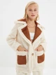 Пальто осеннее короткое женское Trendyol TWOAW22KB0073 36 Экрю (8683043766953) - изображение 1