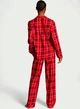 Піжама фланель Victoria's Secret Flannel Long Pajama Set (сорочка+штани) S червона - зображення 2