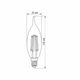 Світлодіодна лампа VIDEX Filament C37Ft 6W E14 4100K - зображення 3