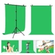 Фон со стойкой для фотостудии Puluz PU5204G Chroma key зеленый (100x200см) - изображение 4