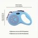 Рулетка-поводок автоматический для собак и кошек Pet Dog Retractable Leash Голубой нейлон 3 м, однокнопочный тормоз/фиксация, металлический карабин (антикоррозийный), для мелких и средних пород, Артикул ТМ16 - изображение 3