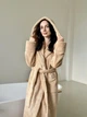Халат унисекс с капюшоном Cuddle бежевый 2XL/3XL - изображение 5