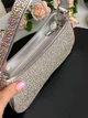 Срібна сумочка з короткою ручкою, повністю оздоблена блискучими стразами 4858 - зображення 2