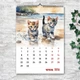 Календар настінний перекидний Коты акварель 13 аркушів ENTERSTORE 42х29.7 см (ART 250198) - зображення 8