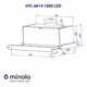 Кухонная вытяжка Minola HTL 6614 BL 1000 LED, черная мощная телескопическая вытяжка на кухню, 1000 куб.м. - изображение 9