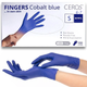 Рукавиці нітрилові блакитно-фіолетові Fingers Violet Blue, 100шт., Ceros, розмір S - изображение 2