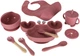 Zestaw naczyń dla dzieci Kik silikonowe krab ciemny róż 9 szt (5903039767973) - obraz 1