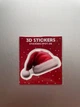 Объемная 3D наклейка «Шапка Санты» новогодний стикер для декора телефона, ноутбука, блокнота - изображение 1