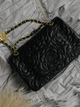 Сумка женская клатч через плечо Chanel Classic Double Flap Bag Camellia PREMIUM Шанель черный золото MDR - изображение 5