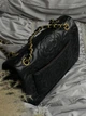 Сумка женская клатч через плечо Chanel Classic Double Flap Bag Camellia PREMIUM Шанель черный золото MDR - изображение 6
