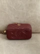 Сумка женская клатч Classic Lambskin Pearl Crush Vanity Bag Premium бордовый классический - изображение 5