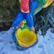 Садова фігура Виноградар — підставка для квітів, декоративна скульптура для саду, 64×30×24 см, полістоун, кашпо - зображення 6