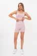 Женские бесшовные шорты Giulia SHORTS SHAPE S/M с моделирующим швом, Push-up из микрофибры, высокая посадка, розово-лиловые Pink-burnished lilac - изображение 5
