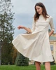Жіноча сукня міді з горловиною та кишенями LadyLike 44 Молочний (ll2205120011389) - изображение 3