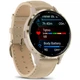 Смарт-годинник Garmin Venu 3S, Fr. Gray + Soft Gold, Leather, GPS (010-02785-55) - зображення 3