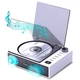 Портативный CD-плеер Leapwell Classic Design 4 в 1 с динамиками Bluetooth+FM-приемником+USB для пикника и дома 4 в 1 White - изображение 1