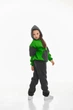 Дитячий спортивний утеплений костюм Kindamor Active Heat Grey/Green, фліс для дівчинки 116 см сірий із зеленим - зображення 3