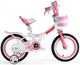 Детский двухколесный велосипед для девочки Royal Baby Princess Jenny Girl Steel 18 дюймов RB18G-4 с корзиной (Бело-розовый) - изображение 1