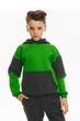Детский спортивный утепленный костюм Kindamor Active Heat Grey/Green, флис для мальчика 128 см серый с зеленым - изображение 5