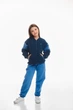 Дитячий спортивний утеплений костюм Kindamor Little Explorer Blue/Dark Blue, фліс, на змійці, для дівчинки 122 см блакитний з синім - зображення 2