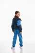 Дитячий спортивний утеплений костюм Kindamor Little Explorer Blue/Dark Blue, фліс, на змійці, для дівчинки 122 см блакитний з синім - зображення 3
