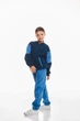 Дитячий спортивний утеплений костюм Kindamor Little Explorer Blue/Dark Blue, фліс, на змійці, для дівчинки 122 см блакитний з синім - зображення 4