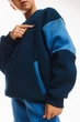 Дитячий спортивний утеплений костюм Kindamor Little Explorer Blue/Dark Blue, фліс, на змійці, для дівчинки 122 см блакитний з синім - зображення 6
