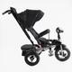 Дитячий триколісний велосипед Best Trike 6088 F надувні/фара, з USB, пультом, батьківською ручкою (Черный) - зображення 2