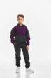 Детский спортивный утепленный костюм Kindamor Active Heat Grey/Purple, флис для мальчика 122 см серый с фиолетовым - изображение 1