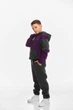 Детский спортивный утепленный костюм Kindamor Active Heat Grey/Purple, флис для мальчика 122 см серый с фиолетовым - изображение 2