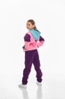 Детский спортивный утепленный костюм Kindamor Snug Princess Purple/Pink, флис для девочки 128 см фиолетовый с розовым - изображение 4