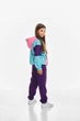 Детский спортивный утепленный костюм Kindamor Snug Princess Purple/Blue, флис для девочки 122 см фиолетовый с голубым - изображение 3