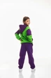 Дитячий спортивний утеплений костюм Kindamor Active Heat Purple/Green, фліс для дівчинки 122 см фіолетовий із зеленим - зображення 4