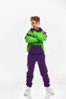 Детский спортивный утепленный костюм Kindamor Active Heat Purple/Green, флис для мальчика 116 см фиолетовый с зеленым - изображение 4