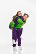 Дитячий спортивний утеплений костюм Kindamor Active Heat Purple/Green, фліс для дівчинки 122 см фіолетовий із зеленим - зображення 11