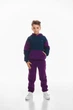 Детский спортивный утепленный костюм Kindamor Active Heat Purple/Blue, флис для мальчика 134 см фиолетовый с синим - изображение 1