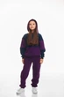 Дитячий спортивний утеплений костюм Kindamor Active Heat Purple/Blue, фліс для дівчинки 128 см фіолетовий з синім - зображення 2