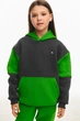 Дитячий спортивний утеплений костюм Kindamor Snug Princess Green/Grey, флис для дівчинки 122 см зелений з сірим - зображення 4
