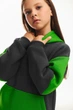 Дитячий спортивний утеплений костюм Kindamor Snug Princess Green/Grey, флис для дівчинки 122 см зелений з сірим - зображення 6