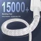 Набір кабелів 3шт. USB-C → USB-C 100W Fast Charging, 3 шт – швидка зарядка для iPhone, Samsung, Xiaomi, Huawei | Білий - зображення 5