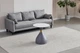 Стіл кавовий 50*50 см Bliss, Arctic ice top grey base with gold strip - зображення 4