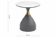 Стіл кавовий 50*50 см Bliss, Arctic ice top grey base with gold strip - зображення 6
