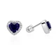 Серьги-пусеты (гвоздики) серебряные Сердце с фианитами Silver Style (33125.66 sku:2300104097905) - изображение 2