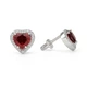 Серьги-пусеты (гвоздики) серебряные Сердце с фианитами Silver Style (331236.66 sku:2300104098254) - изображение 2
