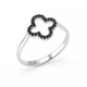 Кольцо серебряное Клевер с фианитами Silver Style 17 р. (11482.10 sku:2300103897896) - изображение 1