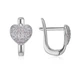 Серьги серебряные Сердце с фианитами Silver Style (241112.10 sku:2300104013936) - изображение 2