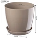Квітковий горщик з підставкою Kadax Agen 28 см Бежевий (K1049) - зображення 2