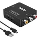 Видеоконвертер AV RCA на HDMI, разрешение 1080p, поддержка PAL/NTSC, с USB- кабелем - изображение 1